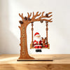 Wooden Santa Claus Christmas Tabletop Centerpiece