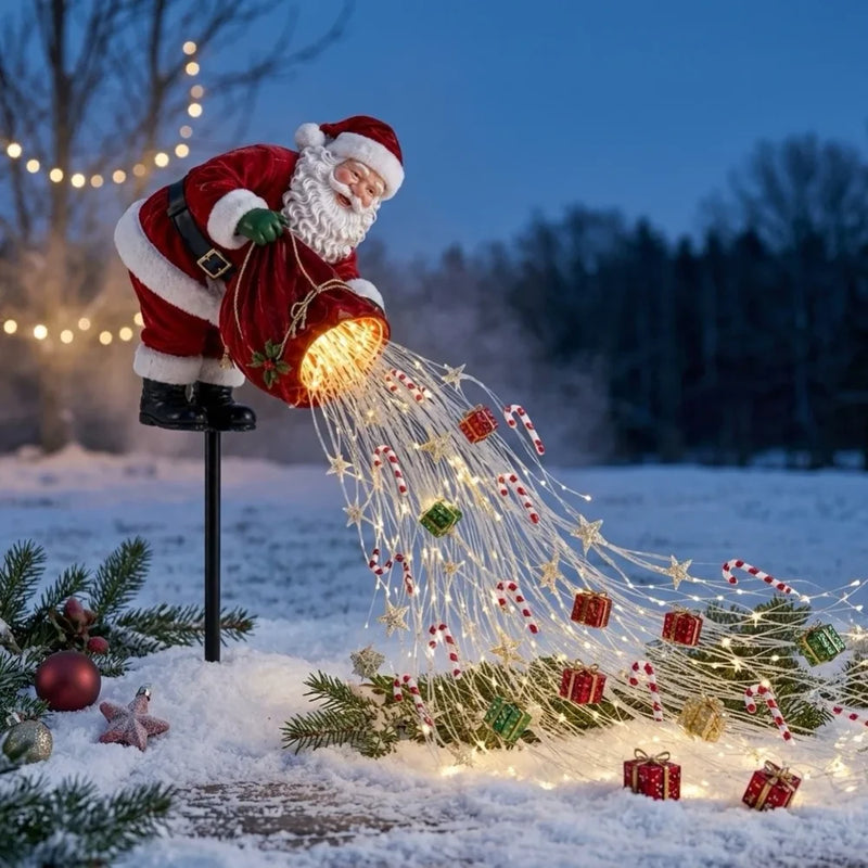 Luces LED de Navidad de Santa para jardín