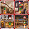 Reno y elfos inflables de Navidad