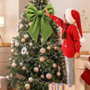 Grand nœud de Noël en velours