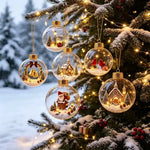 Transparent Acrylic Santa Claus Pendant