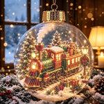 Transparent Acrylic Santa Claus Pendant