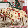 Vintage Christmas Poinsettia Plastic Tablecloth