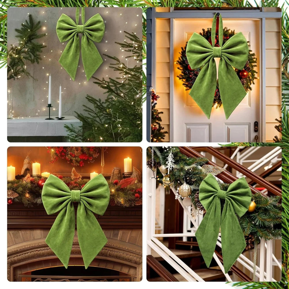 Large Velvet Christmas Tree Bow