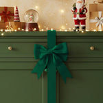 Red Velvet Christmas Cabinet Bows
