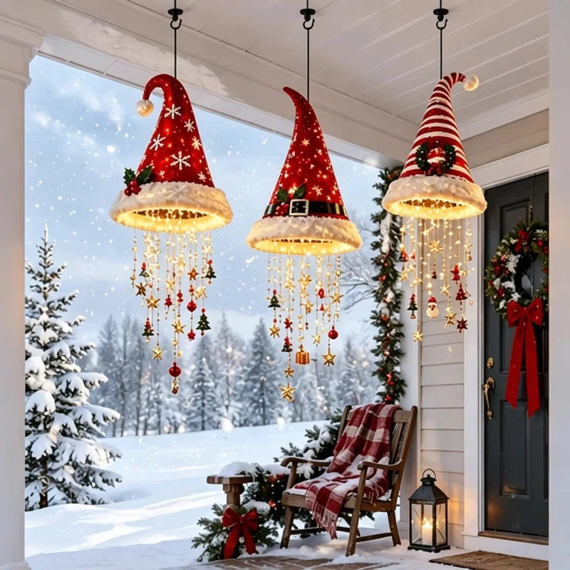 Guirlande lumineuse LED chapeau de Père Noël