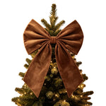 Grand nœud de Noël en velours