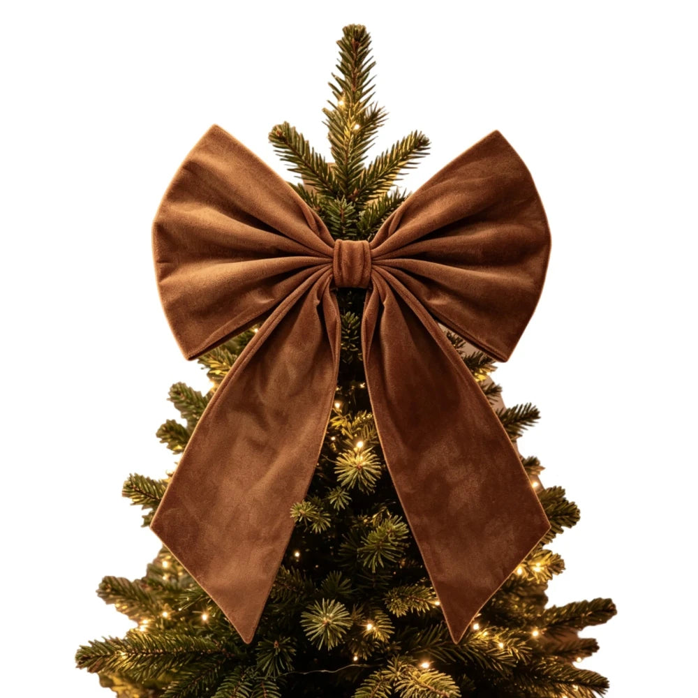 Large Velvet Christmas Tree Bow