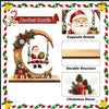 Wooden Santa Claus Christmas Tabletop Centerpiece