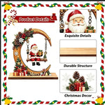 Wooden Santa Claus Christmas Tabletop Centerpiece
