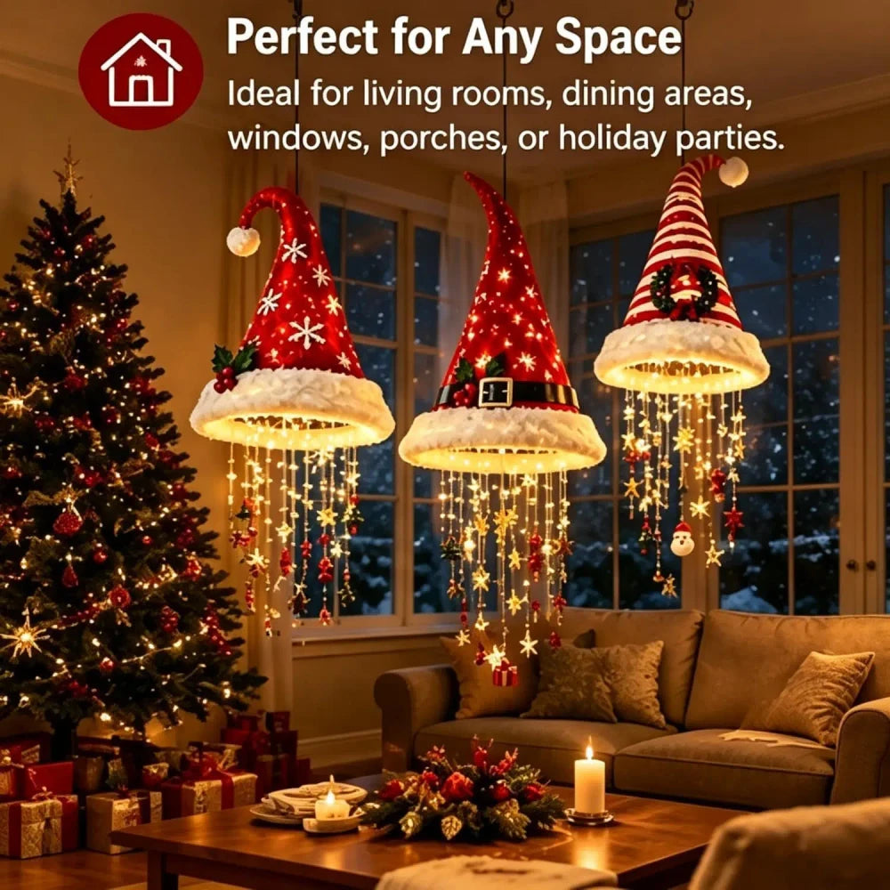 LED Santa Hat Hanging Light