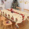 Vintage Christmas Poinsettia Plastic Tablecloth