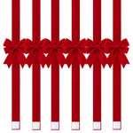 Red Velvet Christmas Cabinet Bows