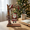 Wooden Santa Claus Christmas Tabletop Centerpiece