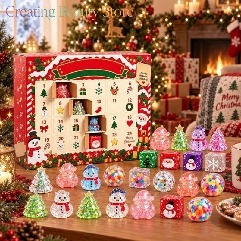 Silicone Mochi Squishy Toys Christmas Advent Calendar