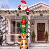 Reno y elfos inflables de Navidad