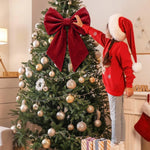 Grand nœud de Noël en velours