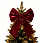 Large Velvet Christmas Tree Bow