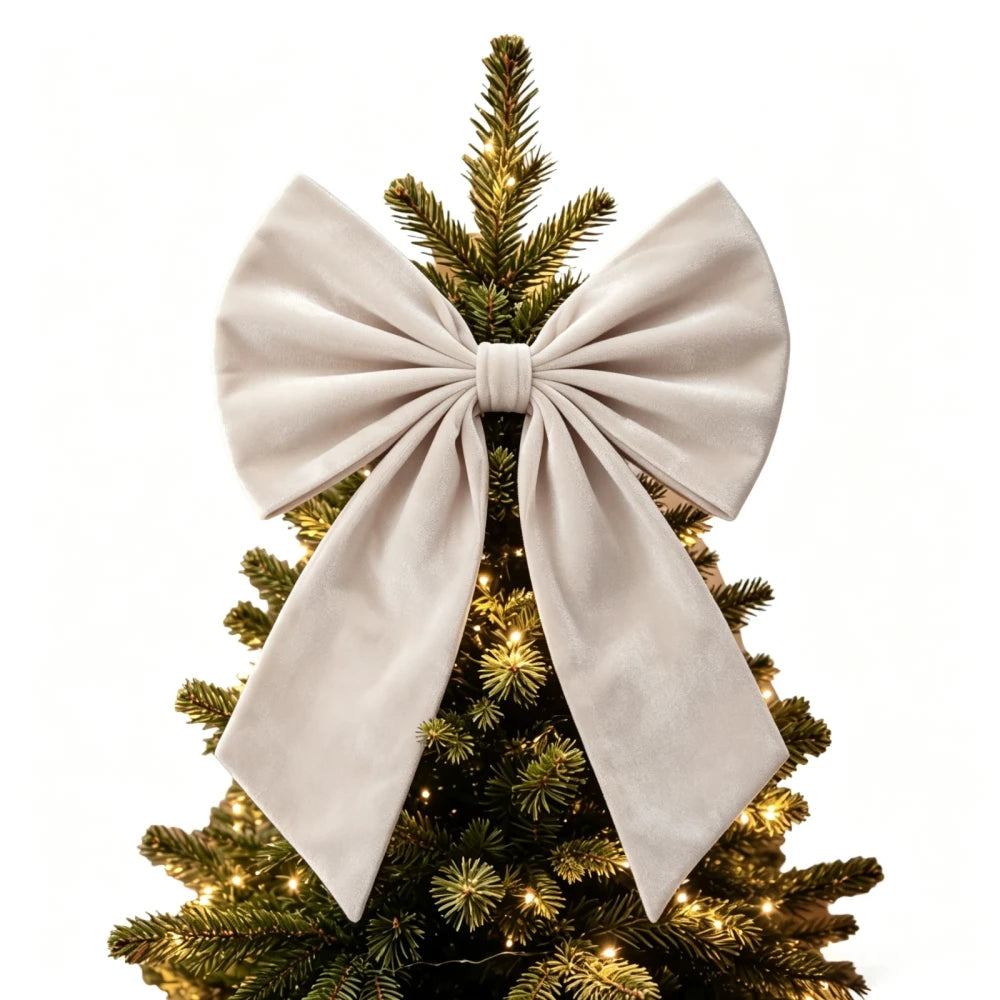 Large Velvet Christmas Tree Bow