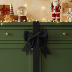 Red Velvet Christmas Cabinet Bows