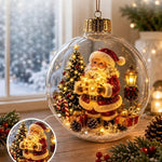Transparent Acrylic Santa Claus Pendant