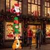 Reno y elfos inflables de Navidad