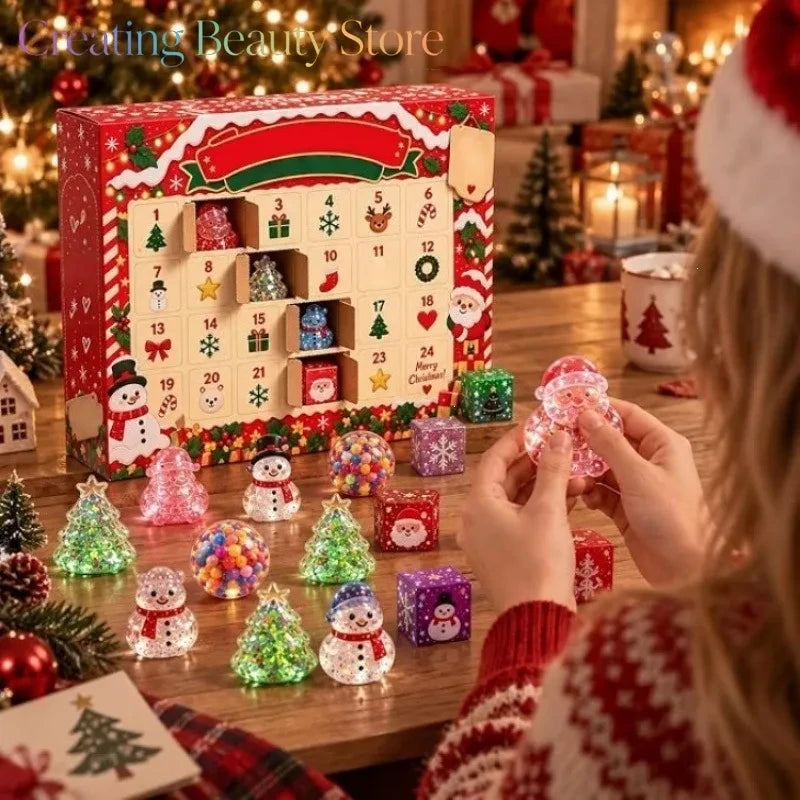 Silicone Mochi Squishy Toys Christmas Advent Calendar