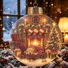 Transparent Acrylic Santa Claus Pendant