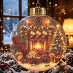 Transparent Acrylic Santa Claus Pendant